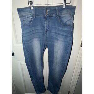 Sandpiper Women's Denim Capri Light Wash Size 14 Blue Jeans Mid Rise 5 Pockets